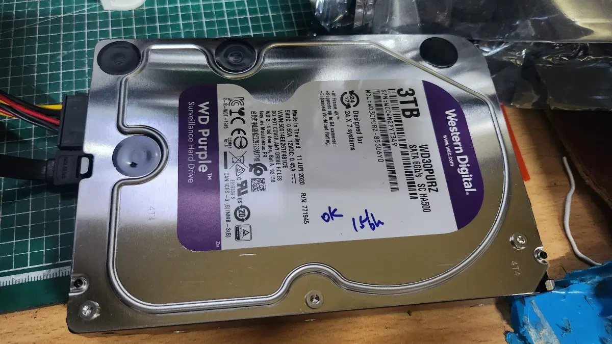 산품급)WDC Purple 3TB 외장하드