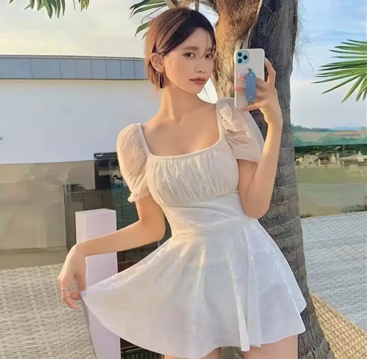 벨벳 원피스 수영복 M