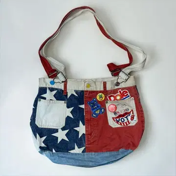 90s Y2K HYSTERIC GLAMOUR 성조기 패턴 숄더백