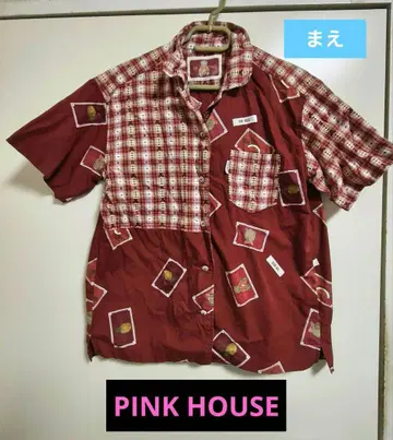 PINK HOUSE 핑크하우스 반팔 셔츠 베어