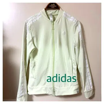 미사용에 가까운 adidas 트랙 자켓 라임 그린 화이트 라인