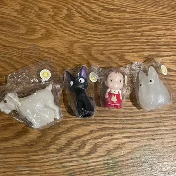 스튜디오 지브리 손가락 인형 4종 세트 지지, 작은 토토로, 메이, 염소 단종품