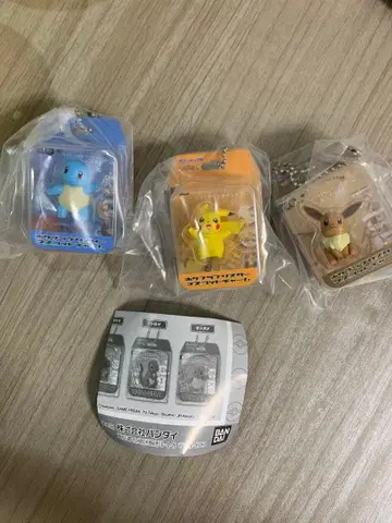 포켓몬 블리스터 마스코트 참 피카츄 이브이 꼬부기 세트