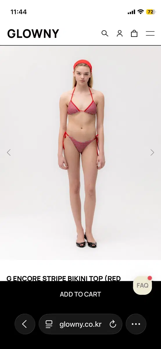 (새상품) 글로니 G STRIPE BIKINI SET 레드 세트 판매