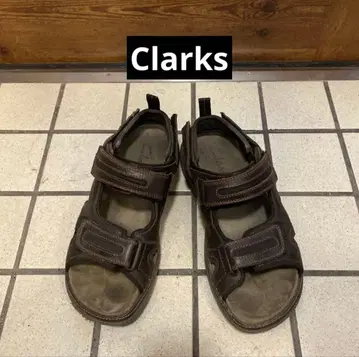 Clarks/ 클락스 남성용 가죽 샌들 9M/27cm 브라운
