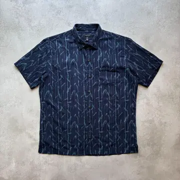 VAN HEUSEN 올 패턴 반팔 셔츠 L 네이비