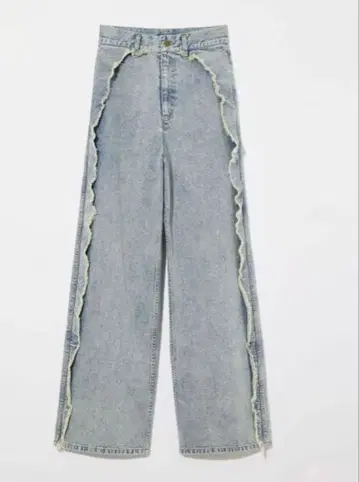 eaphi RUFFLE DETAIL DENIM PANTS