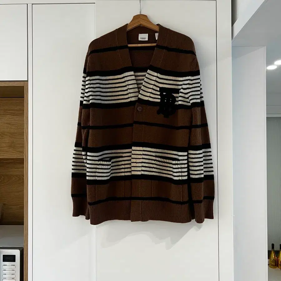 버버리 TB로고 가디건 M