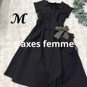[ axes femme ] 엑시즈팜 셔츠 원피스 블랙 M 레이스