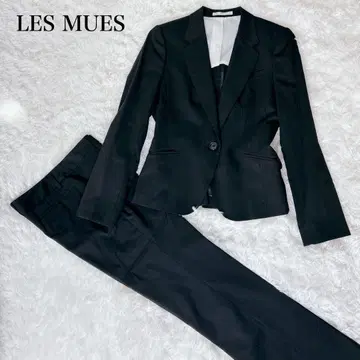 LES MUES 레미유 블랙 비즈니스 스트라이프 팬츠 수트 S
