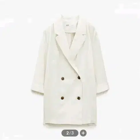 미쏘 테일러드 더블 7부 자켓 아이보리