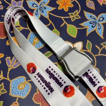 하와이안 항공 HAWAIIAN 시트 벨트 버클 넥스트랩 화이트