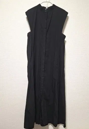ZARA 슬리브리스 셔츠 원피스 블랙