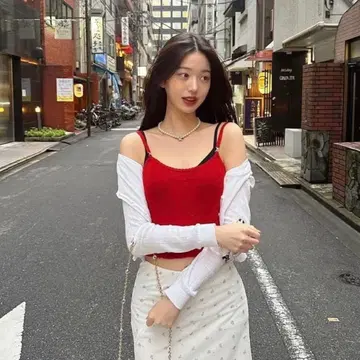 [시착만 한 상품] The barnnet Red Knit Top 원영 착용 한국