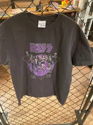 KISS 밴드 T셔츠 Rock Stanley 블랙 반팔 사이즈 F