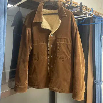 glamb 코듀로이 보아 자켓 브라운