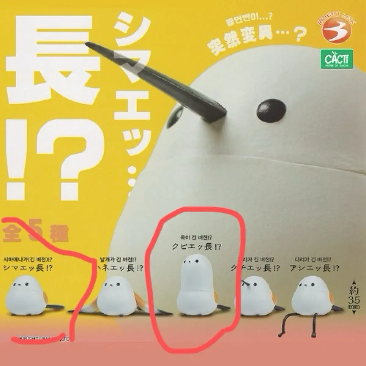 브라이트링크 시마에나가 긴 버전 가챠 뱁새 오목눈이