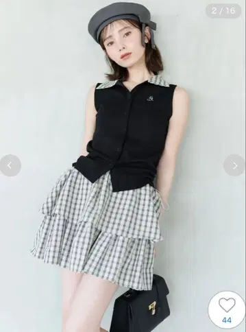 SNIDEL 폴로컷 콤비 미니 원피스