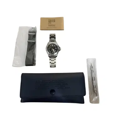 VAGUE WATCH GRY FAD 자동 와인딩 NATO 벨트 부속품 완비