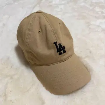 새상품급 MLB LA 캡 베이지 프리 사이즈 한국 정품