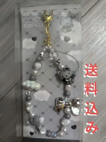 헬로키티 폰스트랩 스마트폰 스트랩 엔젤 그레이 산리오