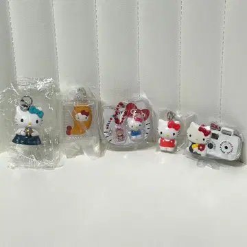 헬로키티 가챠가챠 메지루시 액세서리 마스코트 키링 5종 세트