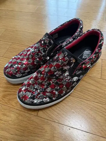 VANS 슬립온 스팽글 체커 DISCO CHECKER 새상품급