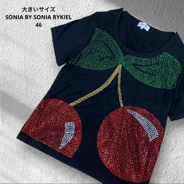 빅 사이즈! SONIA BY SONIA RYKIEL 레어 사이즈 46 체리 T