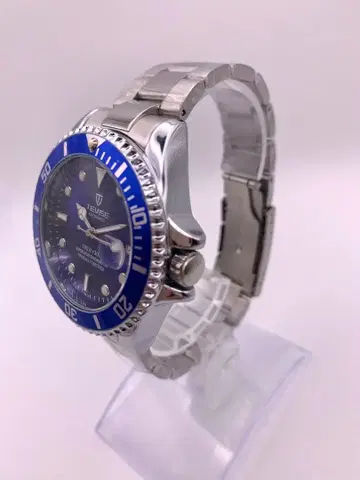 [ 박스 포함 ] 자동 와인딩 다이버즈 손목시계 42mm 남성용 블루 즉시 발송