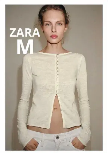 ZARA 러스틱 티셔츠 M