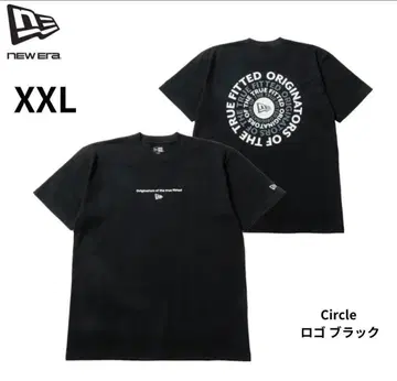 미사용 새상품 뉴에라 반팔 T셔츠 Circle 로고 블랙 XXL 빅사이즈
