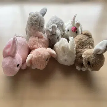 토끼 봉제 인형 묶음 판매 7세트