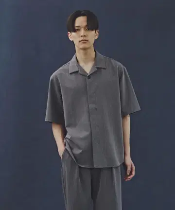 nanouniverse 나노 유니버스 셋업 오픈 카라 셔츠 와이드 팬츠