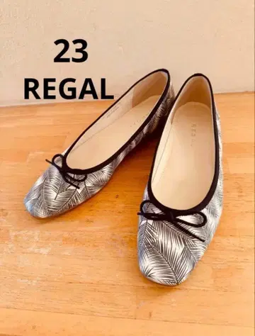 REGAL 리걸 / 잎사귀 패턴 발레 슈즈 펌프스 23cm (22.5)