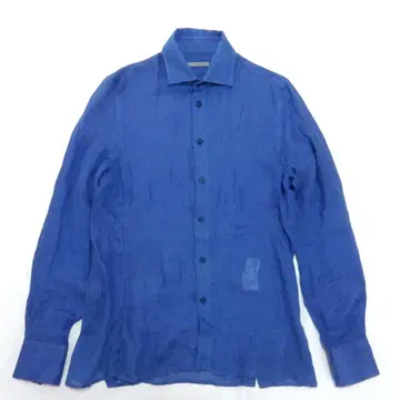 이탈리아제 ERMANNO SCERVINO 린넨 100% 셔츠 블루 46