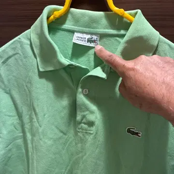 CHEMISE LACOSTE 피케 셔츠 라이트 그린