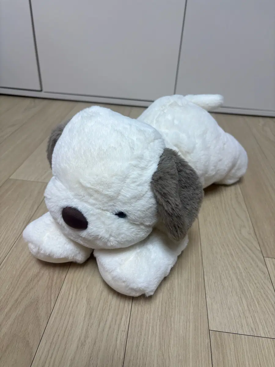 강아지 인형 흰색 중대형