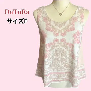 DaTuRa 로즈 리프 무늬 슬리브리스 블라우스 안감 있음 F 사이즈