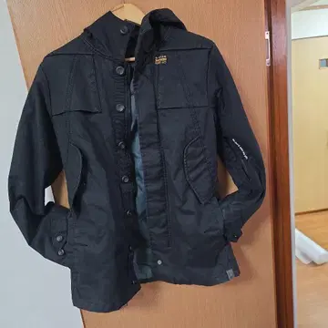 G-STAR RAW 남성용 후드 부착 자켓 네이비 코트
