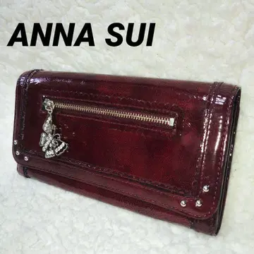 ANNA SUI 안나수이 장지갑 나비 여성용 로고 엠보