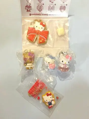 키티 가챠 4종 식품 완구 아이싱 쿠키