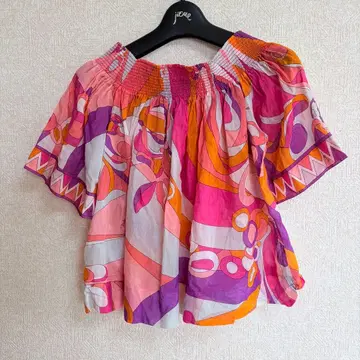 EMILIO PUCCI 에밀리오 푸치 오프숄더 탑 멀티 컬러