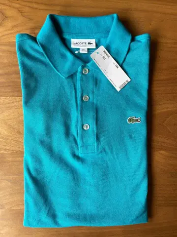LACOSTE 슬림핏 솔리드 피케 셔츠 (반팔) FR2