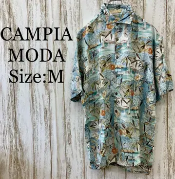 CAMPIA MODA 칸피아 알로하 셔츠 남국 리조트 빈티지 스카이블루 M