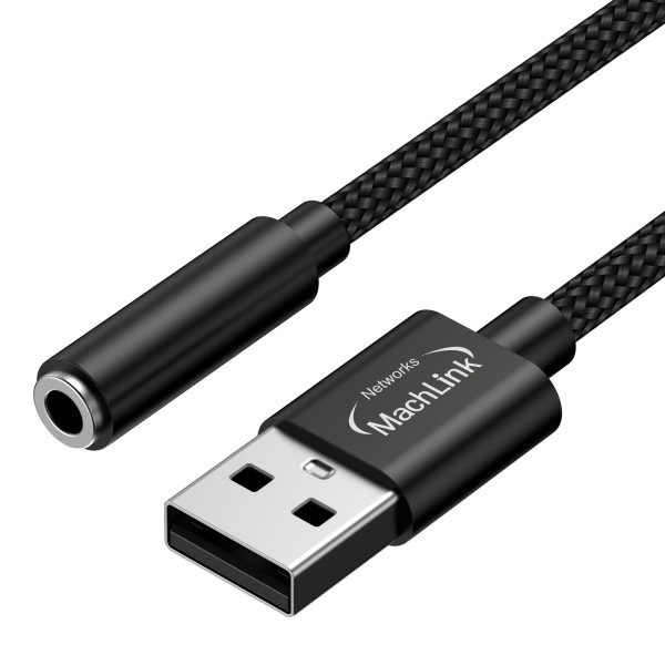 USB 외장형 사운드카드 3.5mm 변환케이블 0.2m