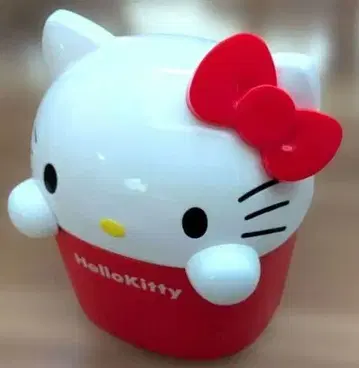 [레어] Hello Kitty 차량용 더스트박스 페이스형 뚜껑 포함 쓰레기통
