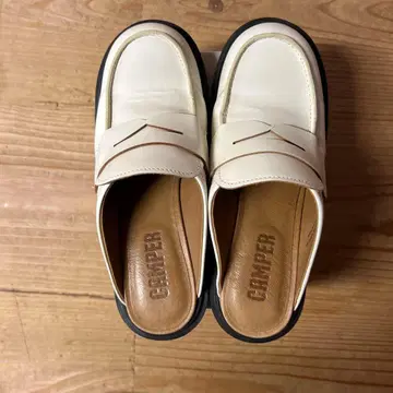 CAMPER 여성용 로퍼 뮬 화이트