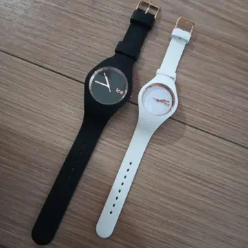 [ 새상품급 ] ice watch 아이스워치 화이트&블랙 페어 워치
