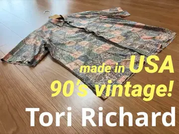 [ vintage! 새상품급 USA제 ] Tori Richard 반팔 알로하 셔츠 XL
