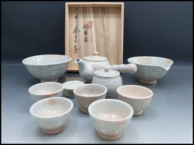 백산 김정옥 선생 - 정호 5인 다기세트
